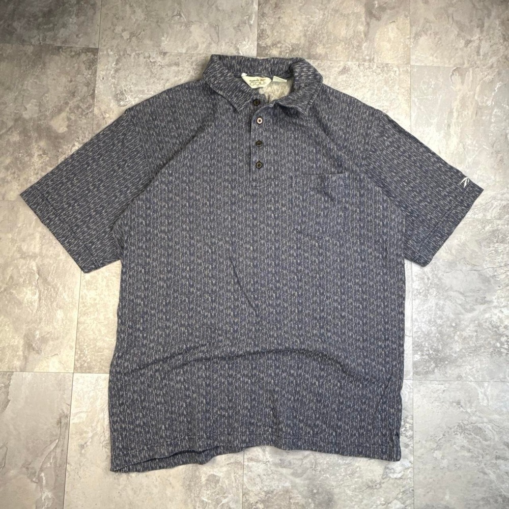 Vintage Blue Reebok Golf Pattern Polo Large